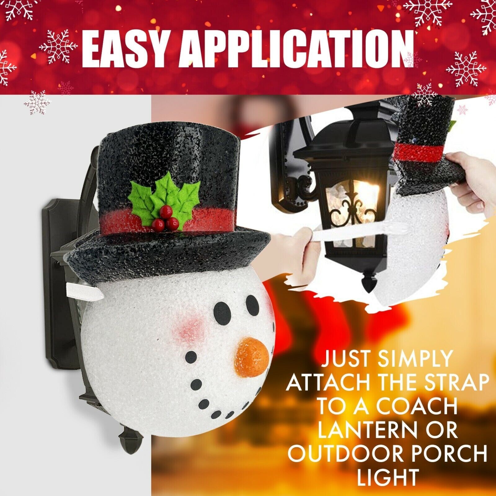 Christmas Decorations Outdoor Indoor Holiday Light Cover Porch Snowman