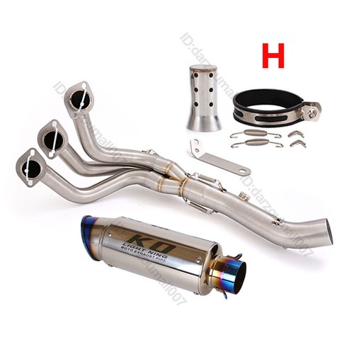 For Yamaha MT-09 Tracer 900 2015-2020 Header Exhaust System Pipe + Tips Muffler - Bild 11 von 15