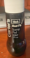 VTG Carter's 21-448 Black Neat-Flo Stamp Pad Inker, 2 oz Bottle