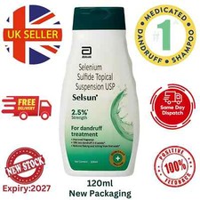 Selsun Suspension Anti Dandruff Shampoo, Clears Away Dandruff Flakes  UK Seller