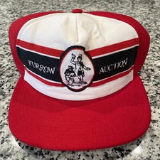 Vintage Furrow Auction Snapback Trucker Hat Made In The USA