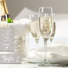Engraved Custom Wedding Champagne Glasses | Personalised Prosecco Flutes Wedding