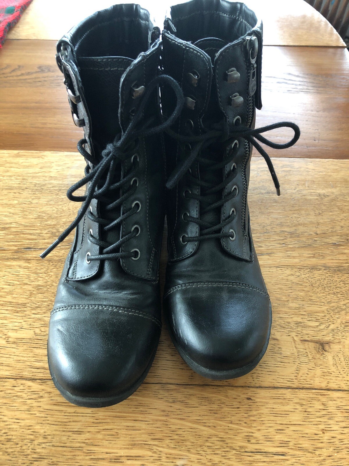 g by guess black combat boots
