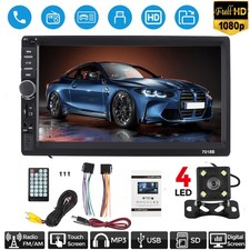 Double Din Apple Carplay Android Auto Car Stereo Radio Bluetooth 7" Touch Screen