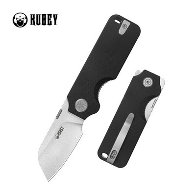 KUB407A Kubey Boxer Folding Knife Sheepsfoot Blade 14C28N Linerlock G10 Handle I
