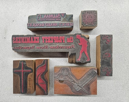 Letterpress Machine Ebay Vintage Printing Letterpress Printers Block. Lot Of 7 | eBay