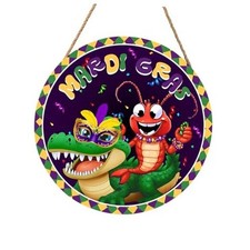 Harooni Mardi Gras 12x12 Inch Wooden 12inch Mardi Gras Masquerade Carnival