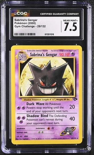 CGC 7.5 Sabrina's Gengar 29/132 2000 Gym Challenge Rare Pokemon Card