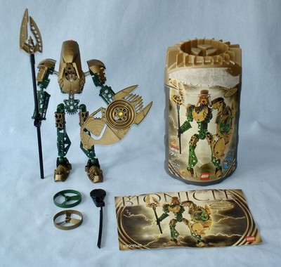 Lego Bionicle IRUINI (8762) Toa Hagah Warrior in Canister with 2 Spinners 100% 