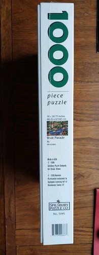 Spilsbury Puzzle Co. 1998 Boat Parade Heronim 1000 Piece Puzzle NEW Unopened - Picture 3 of 5