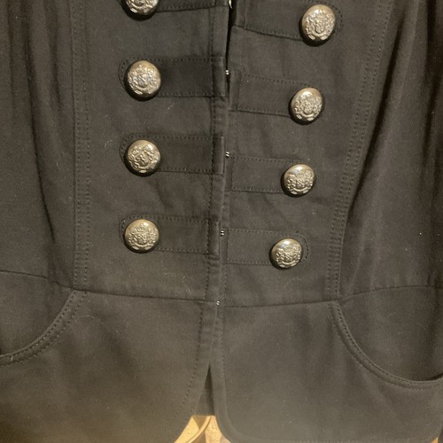 International Concepts - Inc. Womens Military Look Black Blazer Jacket Large - Picture 4 of 7