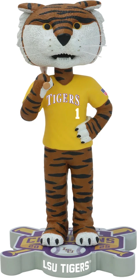 Mike The Tiger LSU Tigers 2025 Men's World Series National Champions Bobblehead - Image 1 of 1