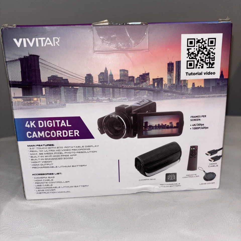 Vivitar DVR4K-BLK Compact Camcorder - Black - Image 2 of 2