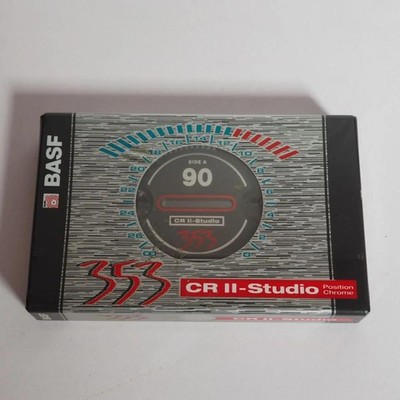 BASF CR II-Studio 90 Audio Kassette Chrome 353 Edition Vintage OVP Sealed Neu