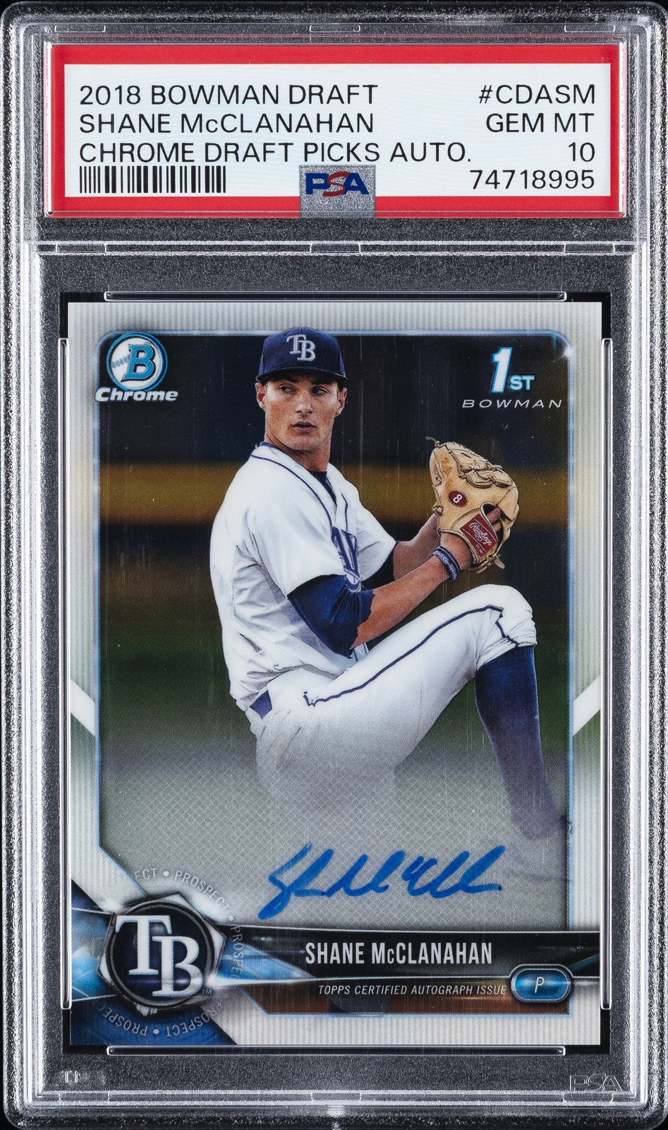 2018 BOWMAN DRAFT CHROME DRAFT PICKS AUTOS #CDASM SHANE MCCLANAHAN PSA 10 AUTO