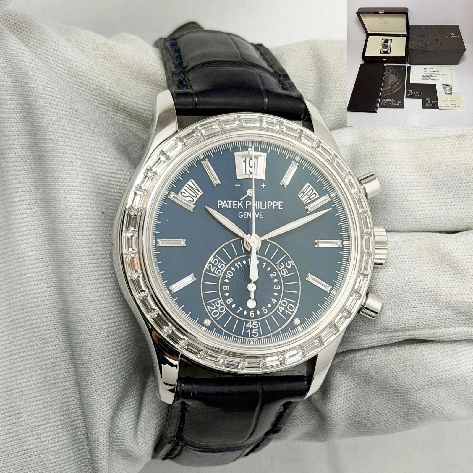 Patek Philippe — Patek Philippe Annual Calendar 5961P 40MM Blue Platinum Diamond 2026 Service B/p