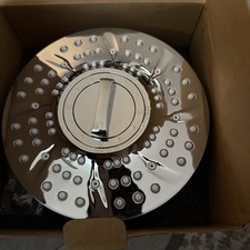 7IN UNIQUE RAIN SHOWER HEAD WITH BUILT IN FILTER CARTRIDGE NEW IN BOX