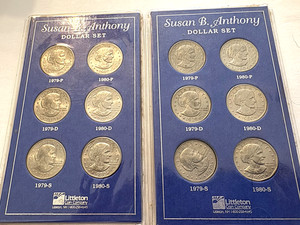 Susan B Anthony $1 Uncirculated Coin Set 1979-1980 P D S Mint , 2 sets available