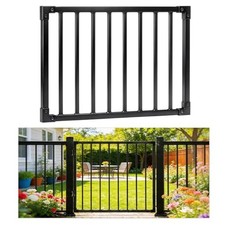 Aluminum Deck Gate 38in H, Heavy Duty Adjustable Width Up to 48" , Easy