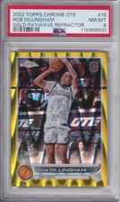 2022 Topps Chrom OTE Gold Raywave Refractor Rob Dillingham #15 12/50 PSA 8