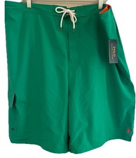 NWT Polo Ralph Lauren Mens 3LT Tall Kailua Board Shorts Beach Kelly Green 9"