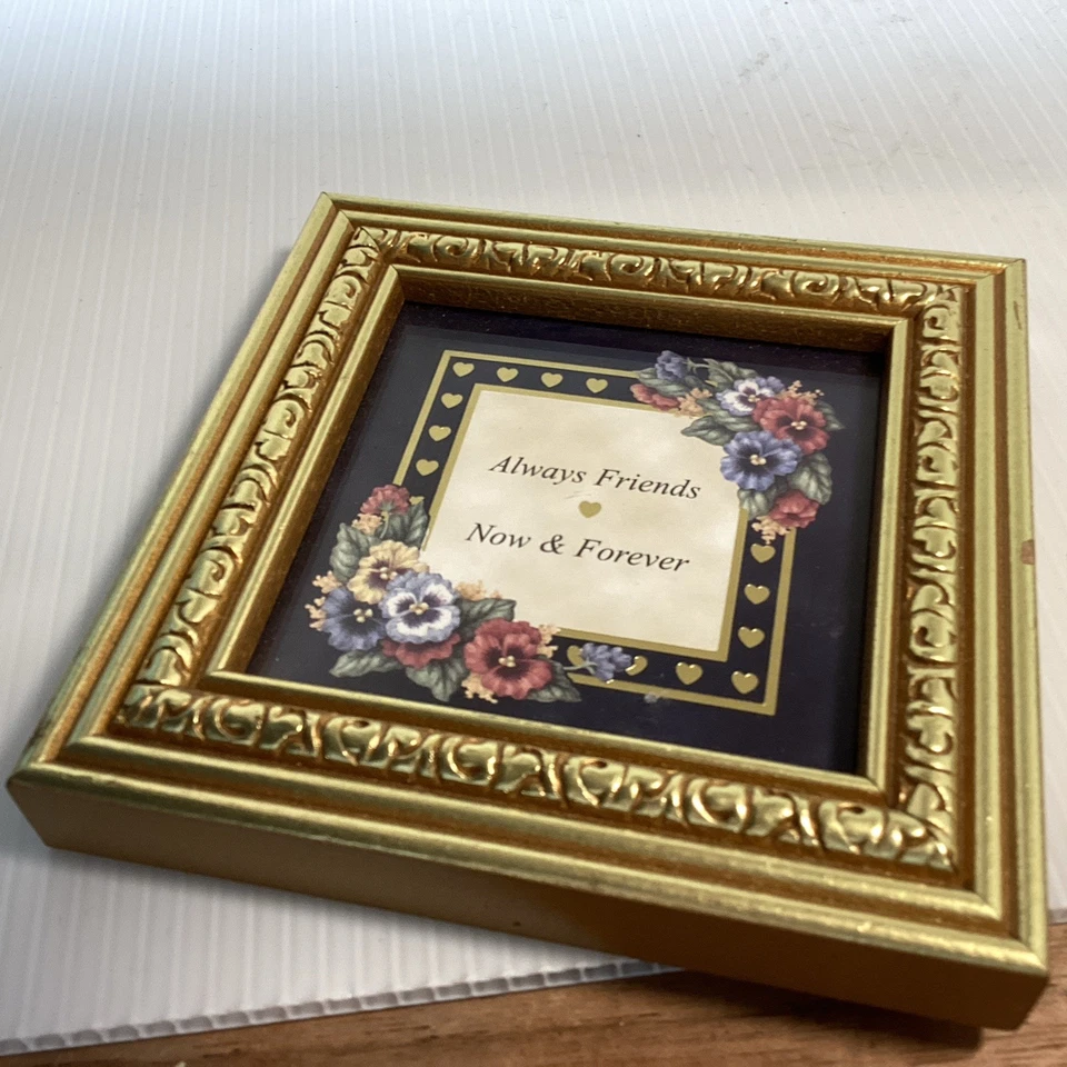 Vintage Tiny Framed Picture, Always Friend, Now & Forever. Kirkland’s 4x4 - Image 4 of 4