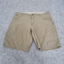 Kuhl Cargo Shorts Mens 36 Beige Ramblr Canvas Stretch Outdoor Hiking Summer