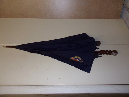 Vintage Polo Ralph Lauren 36" in Length Crested Navy Blue Umbrella
