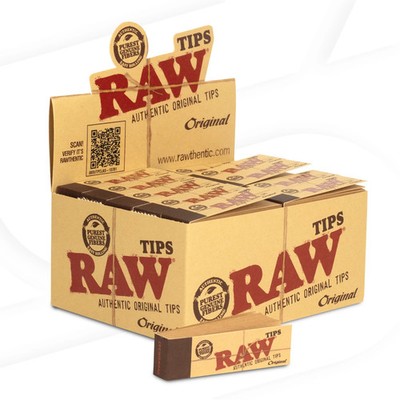 RAW Tips Original Roll Up Tips   Full Box (50 Packs) | 50 Tips per Pack