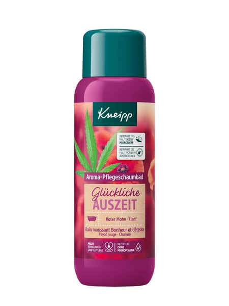 Aroma-Pflegeschaumbad Kneipp 400Ml Rotem Mohn HanföL Entspannung Badezusatz-image