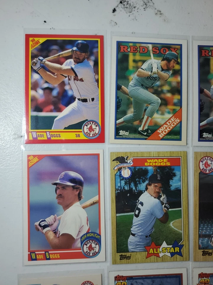 Wade Boggs Lote (24) ⚾️🔥 Medias Rojas de Boston, MLB, Topps, Score, Pacific, Fleer Hof Foto 2 de 4