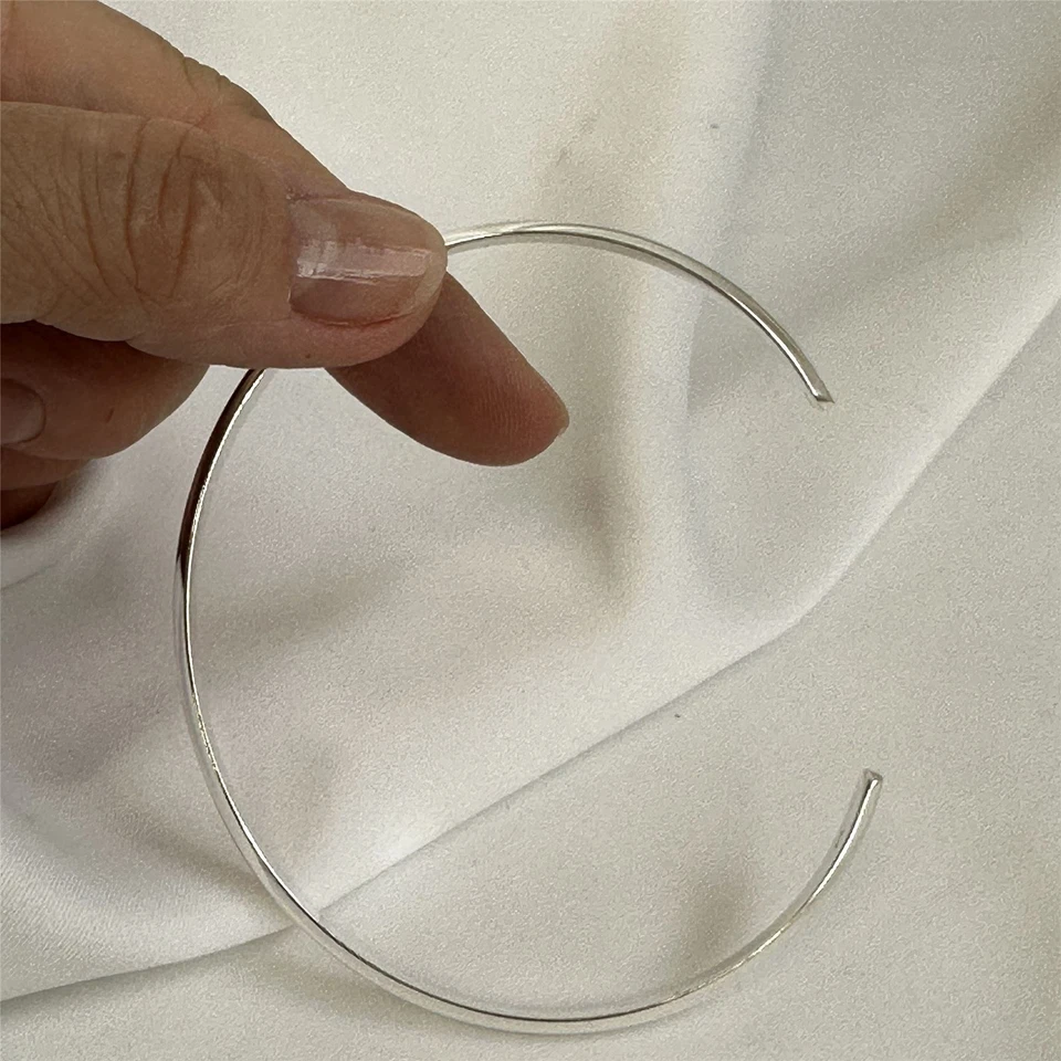 Bracelet Jonc Simple en Argent 925/1000 7,1cm - Photo 3/4