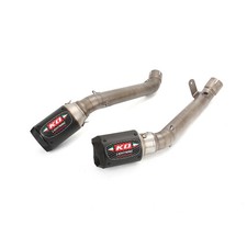 For Kawasaki Ninja Zx10r 2011-2015 Exhaust Mid Pipe Slip On Carbon Muffler Tips