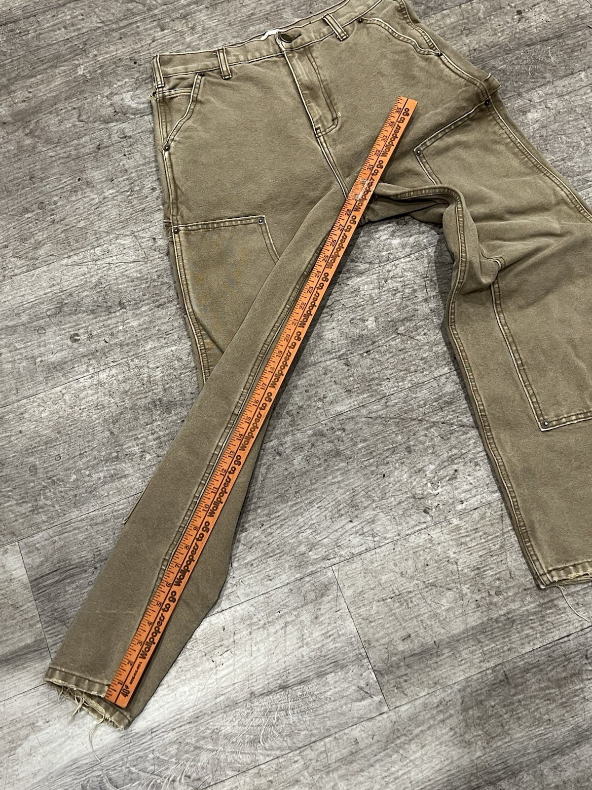 Elwood Industry Double Knee Carpenter Pants Size 31×29 Brown Beige