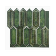 Mosaicowall Olive Green Peel and Stick Wall Tile Stickers for Kitchen Backsplash