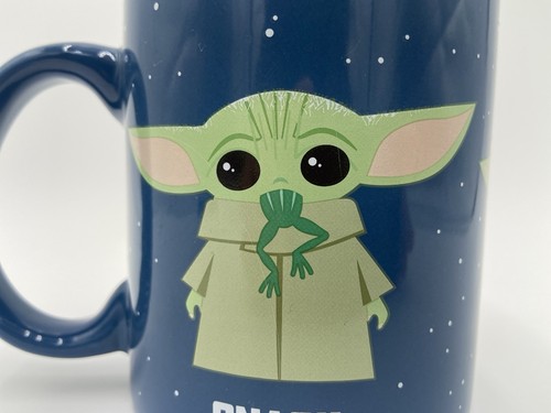 Star Wars The Mandalorian BABY YODA Large Ceramic Coffee Tea Mug 20 oz Blue - Picture 2 of 9