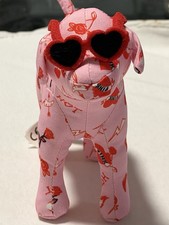 Victoria's Secret PINK Mini Plush Dog W/ glasses Valentine s Day Edition 2025