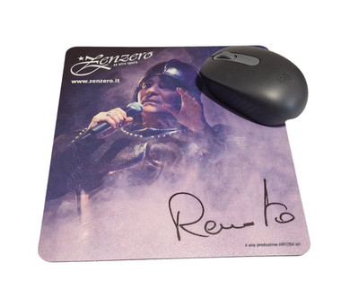Renato Zero Tappetino Mouse pad per PC con firma stampata
