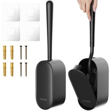 Toilet Bowl Brush and Holder, Toilet Brush Set with Ergonomic Design, Compact...