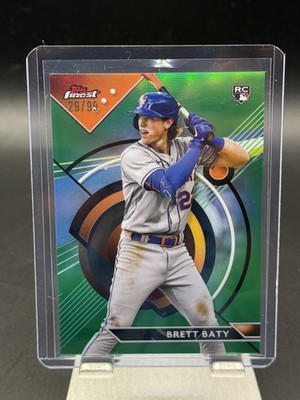 2023 Topps Finest - Brett Baty #40 Green Refractor /99 (RC)