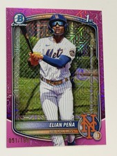 2025 Bowman Chrome 1st Elian Pena Mojo Mega Box Refractor /199 BCP-155 Mets