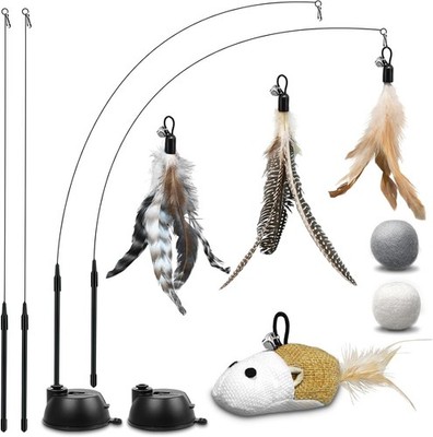 Natürlicher Katzenfischerei-Set 12 Stück - Spielzeug für Katzen