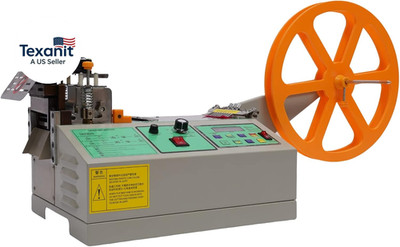 Textile Ribbon Cutting, Industrial Webbing Cutting Machine, 110V 100Mm Automatic
