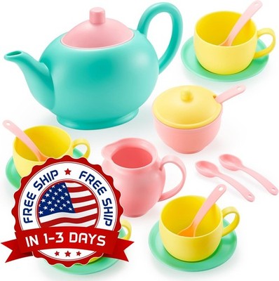 Juego De Té De 18 Piezas Para Niños, Libre De BPA Y Ftalatos Ideal Para Niños US