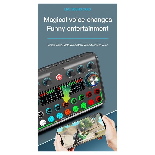 Neue P99 Live Soundkarte Mixer Podcast Soundboard Voice Sound Board für Tel5191 - Photo 3/10