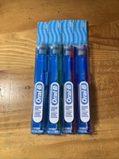 Lot of 4 Oral-B Soft Toothbrushes 2005 Multi Color E1