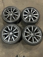 Nissan Gtr R35 Front Rear Rim Set Alloy Wheel Rims Grey Oem Staggered