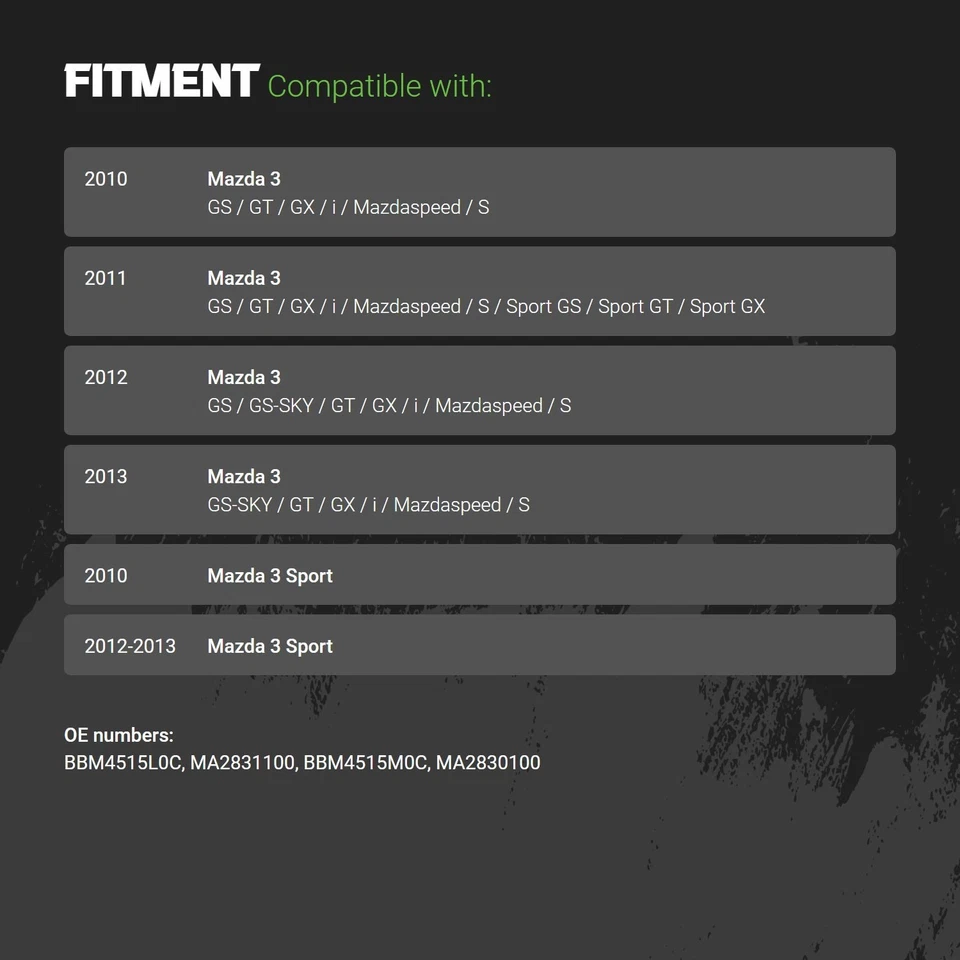 Bumper Reflector For Mazda 3 Sport 2010-2013 LH OR Right Rear CAPA BBM4515L0C — 第 4/4 张图片