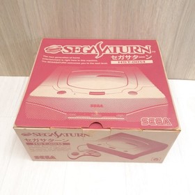 Sega Saturn Japanese white Console in box with 2 controllers & 5 games tested