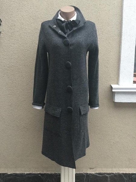 Women Hobbs Coat Grey Knit 38 / M / 46